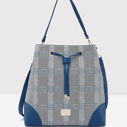 Caprese Checked Structured Shoulder Bag-10