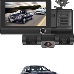 170 Degree/3 Lens G-Sensor 4Inch 3 Way DVR Video Recorder For Car Black LCD-image-42