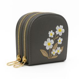 Women Grey Artificial Leather RFID Wallet-image-85