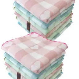 kiyo Heart Design Cotton Handkerchief For Women And Girls set of 12 ["Multicolor"] Handkerchief-image-56