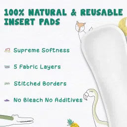 chote janab beautiful baby button diapers and inserts combo pack of 8 (2printed + 2plain) (4 grey inserts) image 4