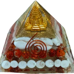 Orgonite Pyramid Laxmi Yantra Crystal, Stoneware Yantra-24