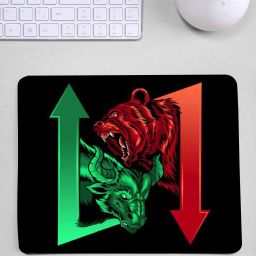 InkWynk Stock Market Trading Bear & Bull Designer Mousepad-image-95