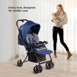 meemee Baby Pram with 3 Seating Positions, Easy and compact for carrying ,Red Pram image 2