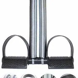 Double Spring Combo Double Tube Resistance Band Ab Exerciser (GREY) Ab Exerciser Ab Exerciser-13