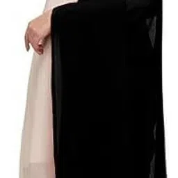 Chiffon Solid Black Women Dupatta-11