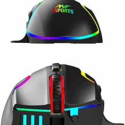 Ant Esports GM320 /Ergonomic design with braided cable,8 Programmable Buttons,upto 12800 DPI Wired Ambidextrous OpticalGaming Mouse image 4