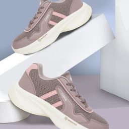 HALL Casual Shoes | Memory Insole Cushioning | Comfortable Mesh Upper | Lace-Up Sneakers For Women-image-99