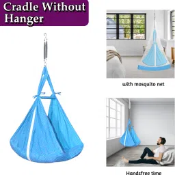 vparents Infant baby Swing cradle with Mosquito net and spring image 2
