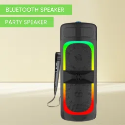 GUGGU Bluetooth (PORTABLE WIRELESS PARTY SPEAKER) With Karaoke Mic and RGB LightsW270 40 W Bluetooth Tower Speaker-image-21