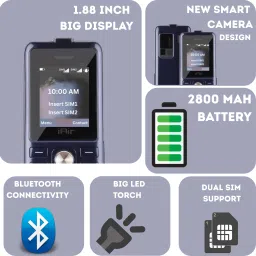 iair D51 Dual Sim Keypad Phone | 2800 mAH Battery & Big 1.88 Inch Display image 3
