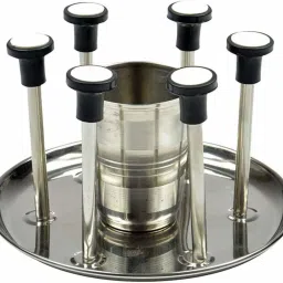 Stainless Steel Glass Holder and Spoon Organizer for 6 Glasses and Cutlery Glass Stand Stainless Steel Glass Holder-image-67