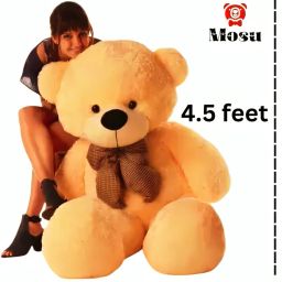 4.5 feet Big long soft furr fabric teddy bear for your loved ones - 137 cm-image-79