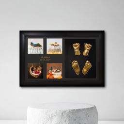 DIY Cast Box Frame For Baby Hand And Foot Casting Black Frame (44x29 cm)-image-39