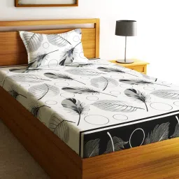 144 TC Microfiber Single Printed Flat Bedsheet-image-1