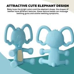 baybee Elephant Silicone Teether for Baby, BPA Free 100% Silicone Teether for Babies Teether image 3