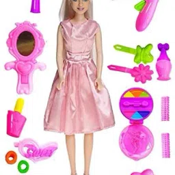 Beautiful Doll with Foldable Hands and Make Up Accessories for Girls-18