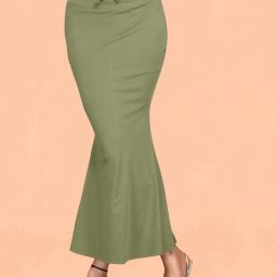 SCUBE DESIGNS SC_PC_TEX_FLARE_3809_OLIVE GREEN Polyester Petticoat-image-2