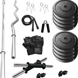 40 kg SOLID RUBBER 40 KG COMBO 2-WB Home Gym Kit Home Gym Combo-image-3