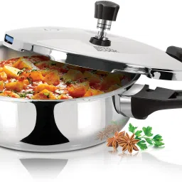 Pro Cook Pressure Cooker Triply Steel Induction Bottom Stir Fry Pan 27 cm diameter with Lid 4.5 L capacity-image-30