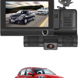 170 Degree/3 Lens G-Sensor 4Inch 3 Way DVR Video Recorder For Car Black LCD-image-78