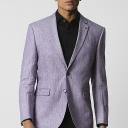 Men Self Design Single Breasted Formal Blazer-picture-12