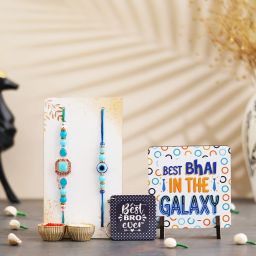 Designer FRAME-KEY-MU-02-EE Assorted Rakhi, Showpiece, Key Ring, Chawal Roli Pack, Greeting Card Set-image-63