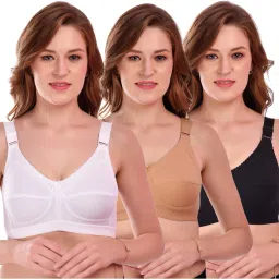 Pack of 3 Women Full Coverage Non Padded Bra-34