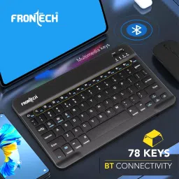 Frontech FT-1603A Wireless, Bluetooth, Smart Connector Laptop-size Multi-device Keyboard Compatible with Laptop, Desktop, Mac, Tablet image 3