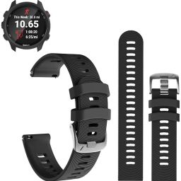 HANNEA Silicone Watch Strap Fashion Black Watch Band for Forerunner 40 mm Silicone Watch Strap-image-42
