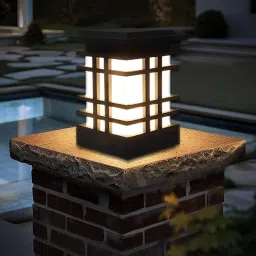 Royal Black Elegant Gate Lamp for an Inviting Entrance, Waterprof Gate Light for Home gate/Gate Lamps for Outdoor/Gate Pillar Lights for Boundaries, (Pack of 1, Without Bulb) Gate Light Outdoor Lamp-image-10