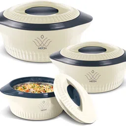 milton Royal Regular Insulated Inner Stainless Steel Cream Pack of 3 Serve Casserole-picture-37