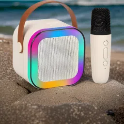 Clairbell G64_K12Wireless karaoke mic speaker with Bluetooth compatibility and RGB lights 10 W Bluetooth Conference Speaker-27