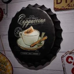 eazywagon Black Metal Cappuccino Wall Decor-picture-34