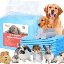 20 Pcs - (45CM*33CM) Disposable Rabbit Pee Pads, Super Absorbent Diaper Rabbit Pet Mat-image-51