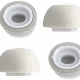 Crysendo Memory Foam 2 Pairs, 4 Pcs Eartips Earbuds Cover Foam Cushion | Compatible with Apple AirPods Pro Headphones | Stays in Your Ears. No Pain. Grey (Large) In The Ear Headphone Cushion-picture-0