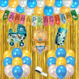 Annaprashan Decoration Item For Baby Boy, Rice Ceremony First Eat Backdrop Decor-image-3