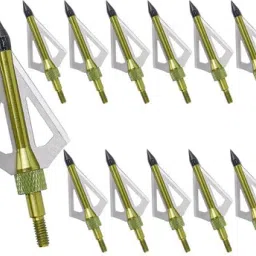 3 Broad and Heads Archery Tip - 125 g - Gold - 6pc Pack Archery Fletch-picture-12