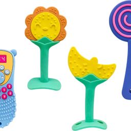 Toy Blue Mobile + Sun + Moon + Blue Lollipop Shape Teether-21