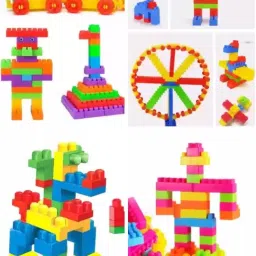 sellvera Building Block Toy for Kids Fun Learning Game Puzzle Train Block For Kids 60 PCs image 2