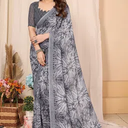 anand sarees Ombre, Floral Print Daily Wear Georgette Saree-picture-20