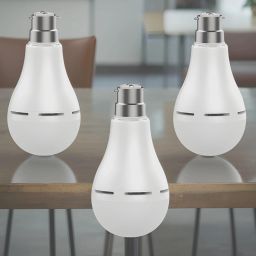 Charging bulb 12W LED & 2000mAh battery 4hrs emergency light pack of 3 bulbQR501 4 hrs Bulb Emergency Light-6