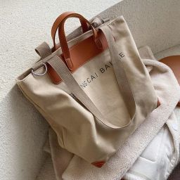 Khaki Women Hand-held Bag WOMEN STYLISH CANVAS HAND BAG-image-70