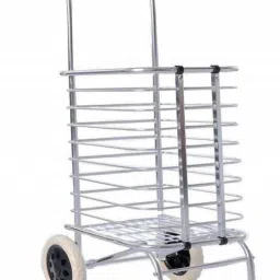 Aluminium 4 Wheel Shopping Cart Trolley Luggage Rack Travel Trolley Cart Luggage Trolley-image-64