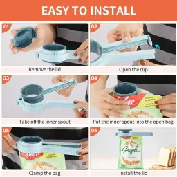 planetone Dustproof Food Sealing Clip Sealing Clamp Pour Bag 1 PC Manual Vacuum Bag Sealer image 4