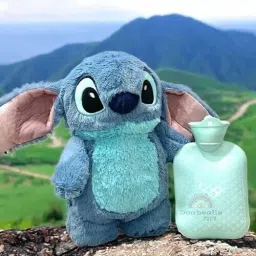 Stitch Teddy with Hot Water Bag Comfort Ideal for Relaxation and period cramps- 30 cm-image-36