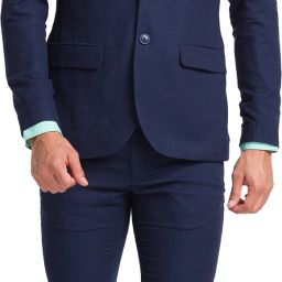 Men CLEAN LAPEL 2 BTN SUIT IN URBAN FT Solid Suit-image-90