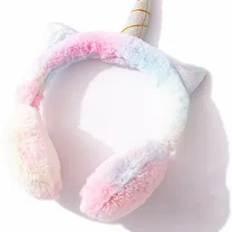 Kids Plush Unicorn Earmuffs Ear Muffs Lovely Winter Warmer Earmuffs for Kids Rabbit Fur Thicken Ear Muff-image-14