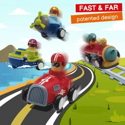 hinik Push and Go unbreakable toy Set for Kids _ Plane,Train image 4