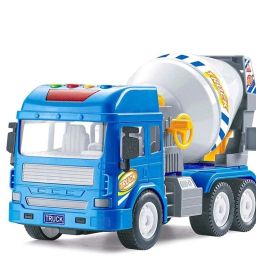 Kids Unbreakable Friction Powered Cement Mixture Construction Truck sound&light-41
